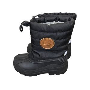 Kuling Toddler Kids Euro 27 US 10 Black Waterproof  Insulated Winter Snow Boots